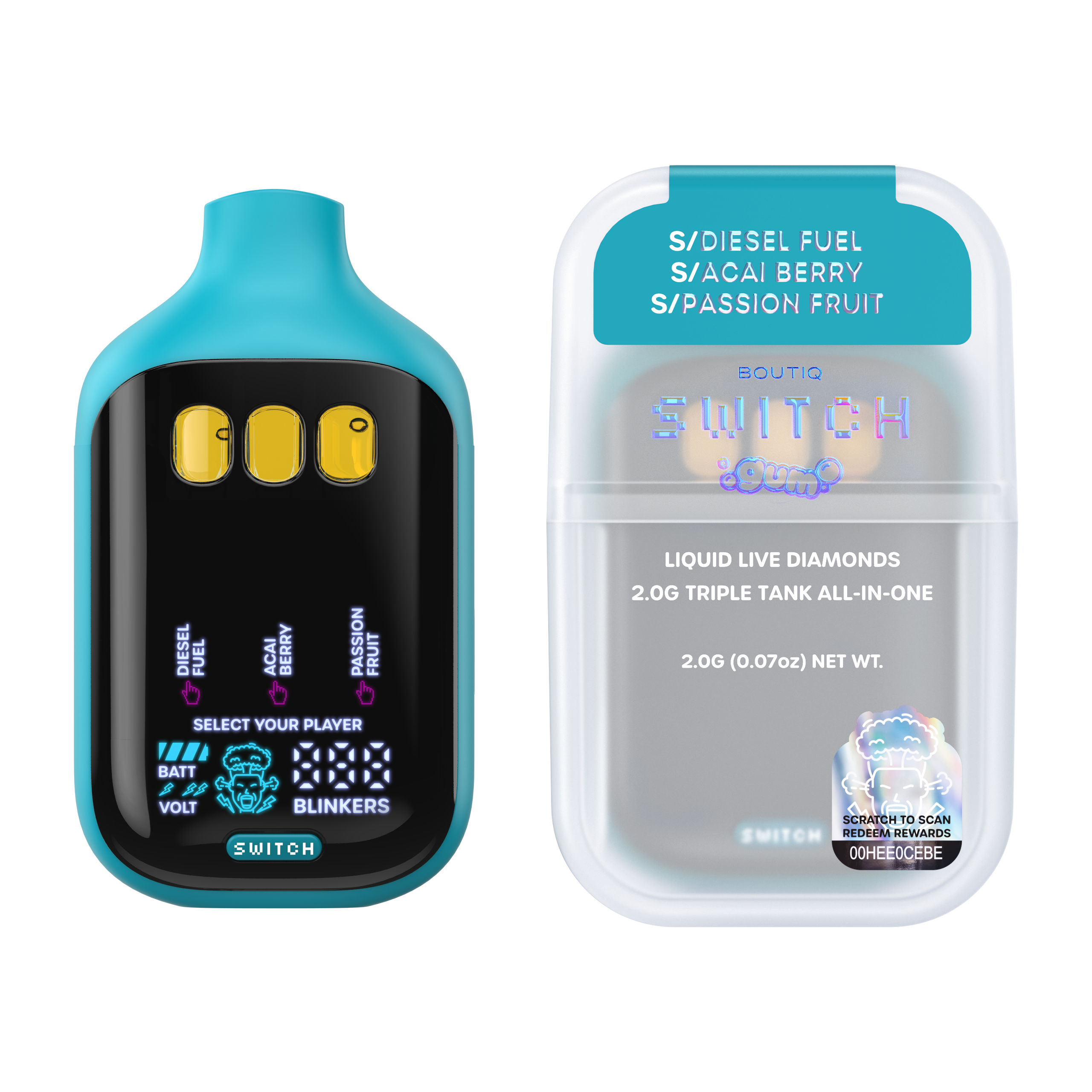 Btq Switch V5 Gum Diesel Fuel x Acai Berry Passion Fruit