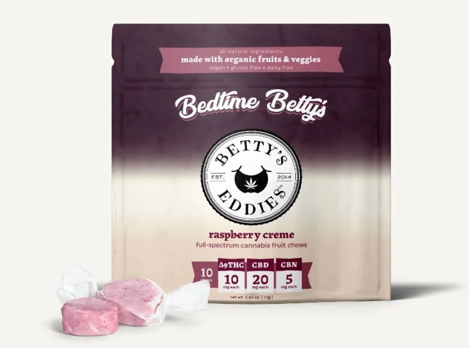 50mg Vegan Betty's Eddies Taffy - Raspberry Creme