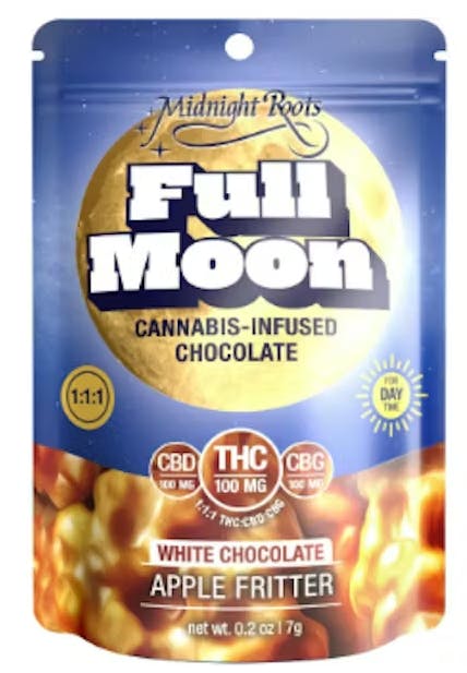 Full Moon - Chocolate - 100mg - 1:1:1 THC/CBD/CBG - Apple Fritter White Chocolate