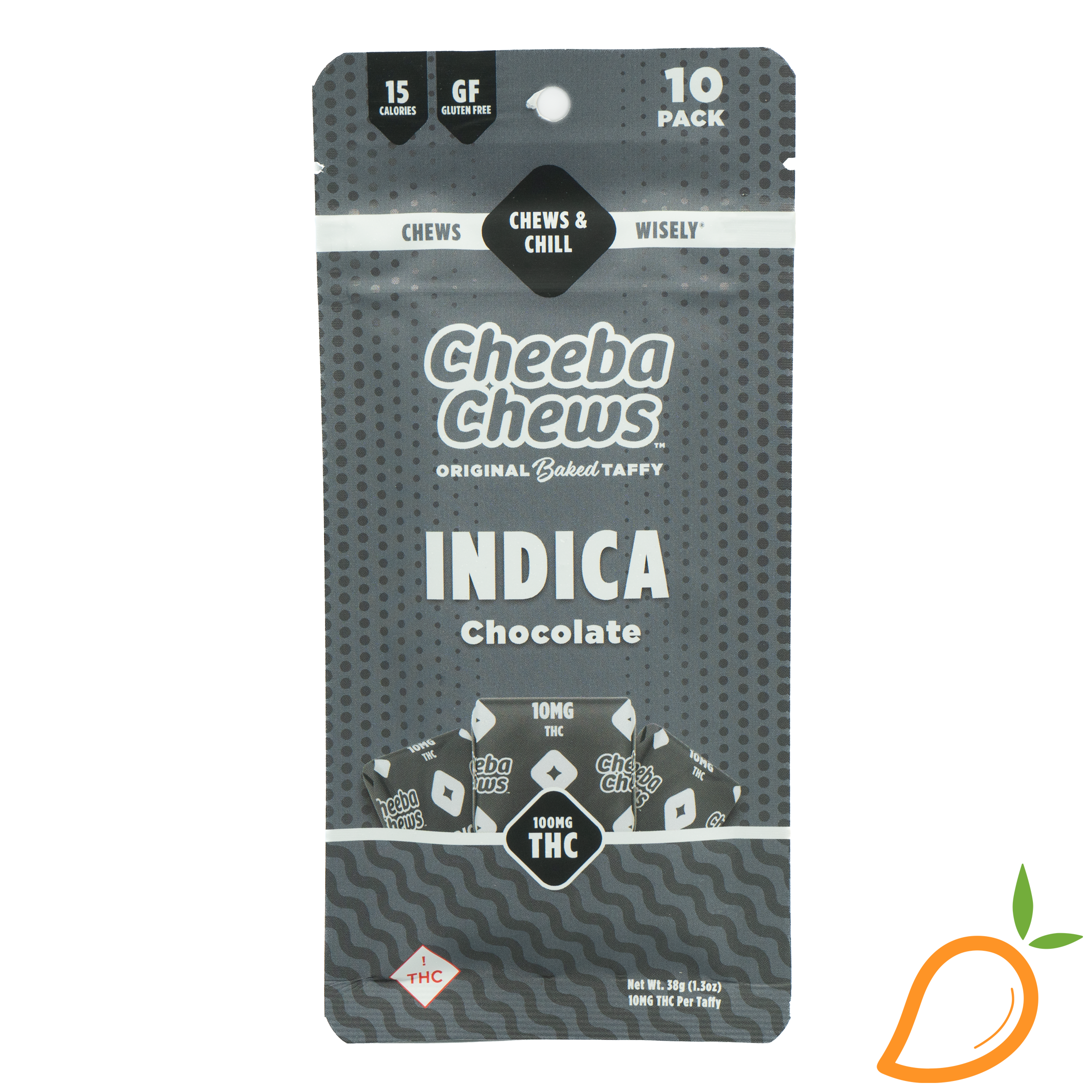 100mg Chocolate Indica Taffy Cheeba Chews