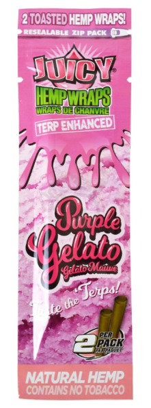 Juicy Jay's Terp Enhanced Wraps Purple Gelato - 2 pk