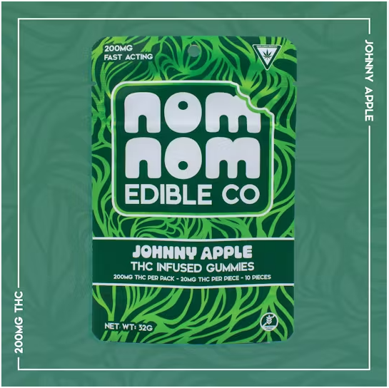 Nom Nom | Live Resin | Johnny Apple | Hybrid 200mg