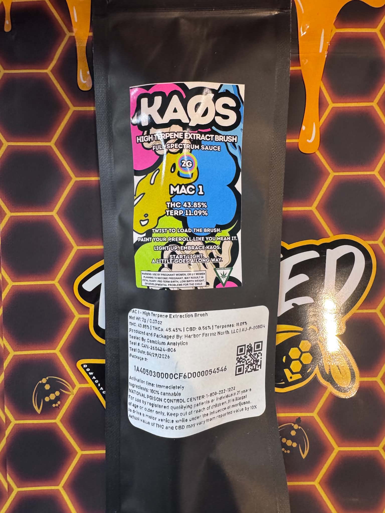 KAOS | Mac1 | HTE Cured Resin Brush | 2g | Hybrid