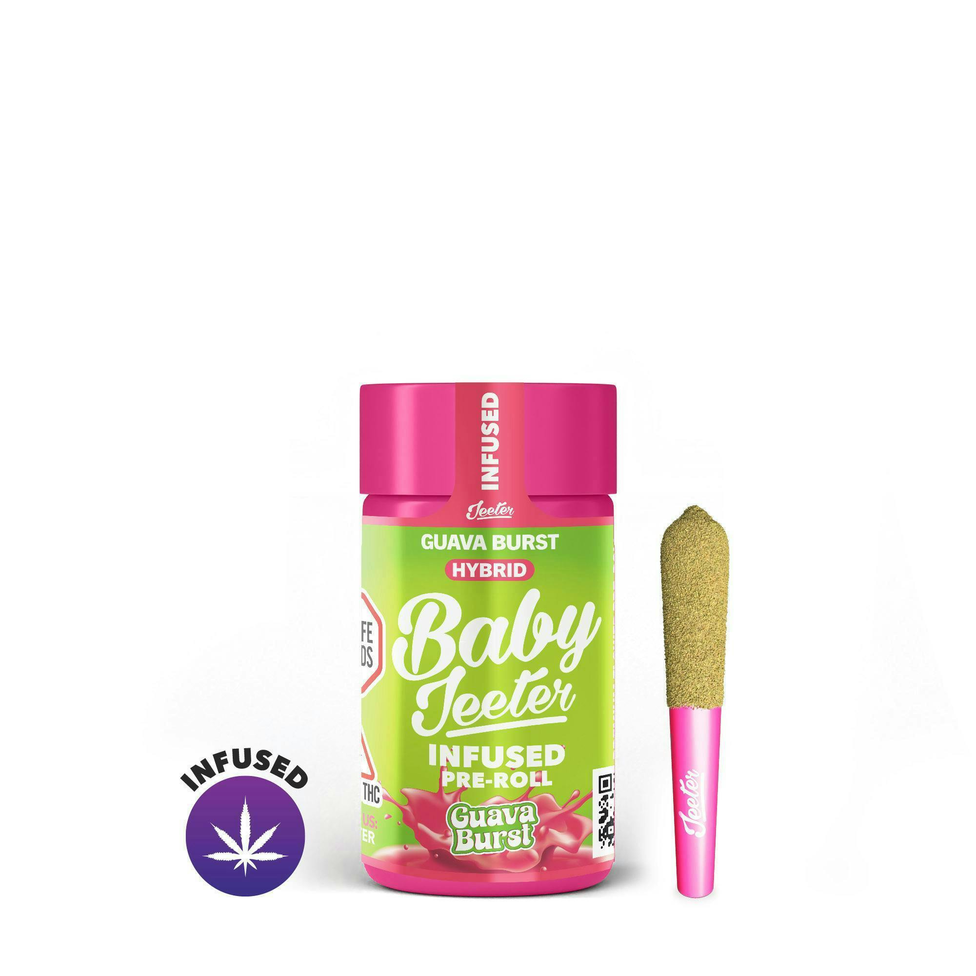 Baby Jeeter QUAD 2.5g Infused Pre Roll Pack | Guava Burst
