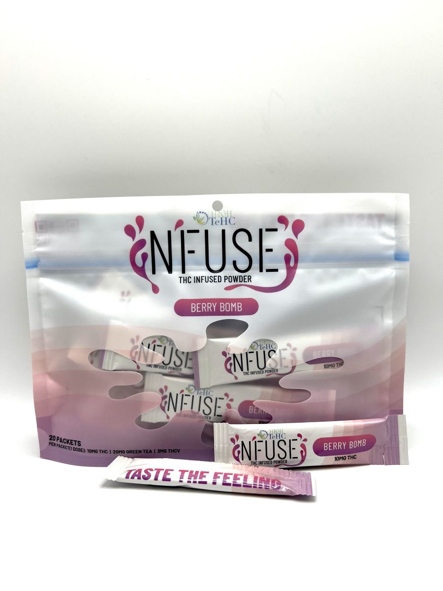 NFUSE - BERRY BOMB - THC POWDER PACKETS - 200MG