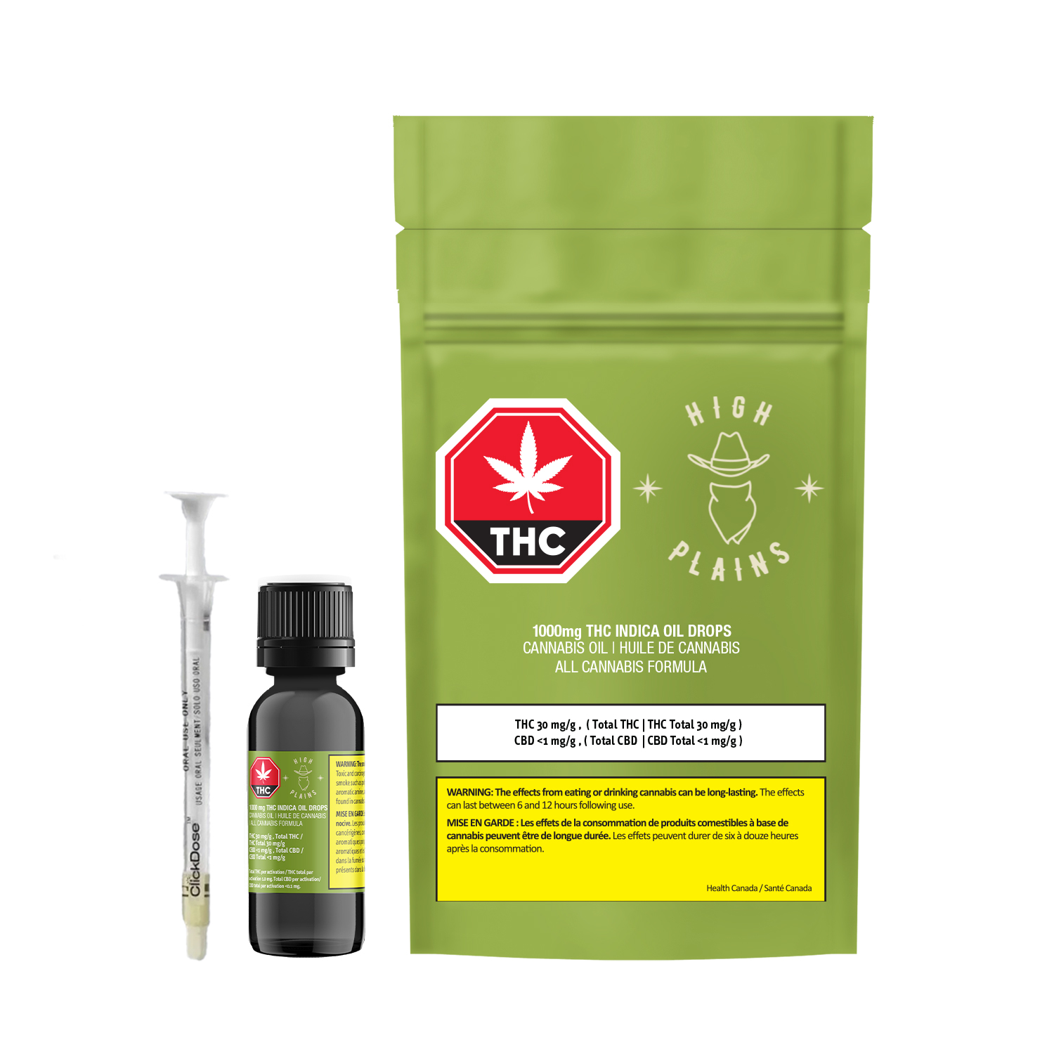 1000mg THC Indica Oil Drops | 35ml