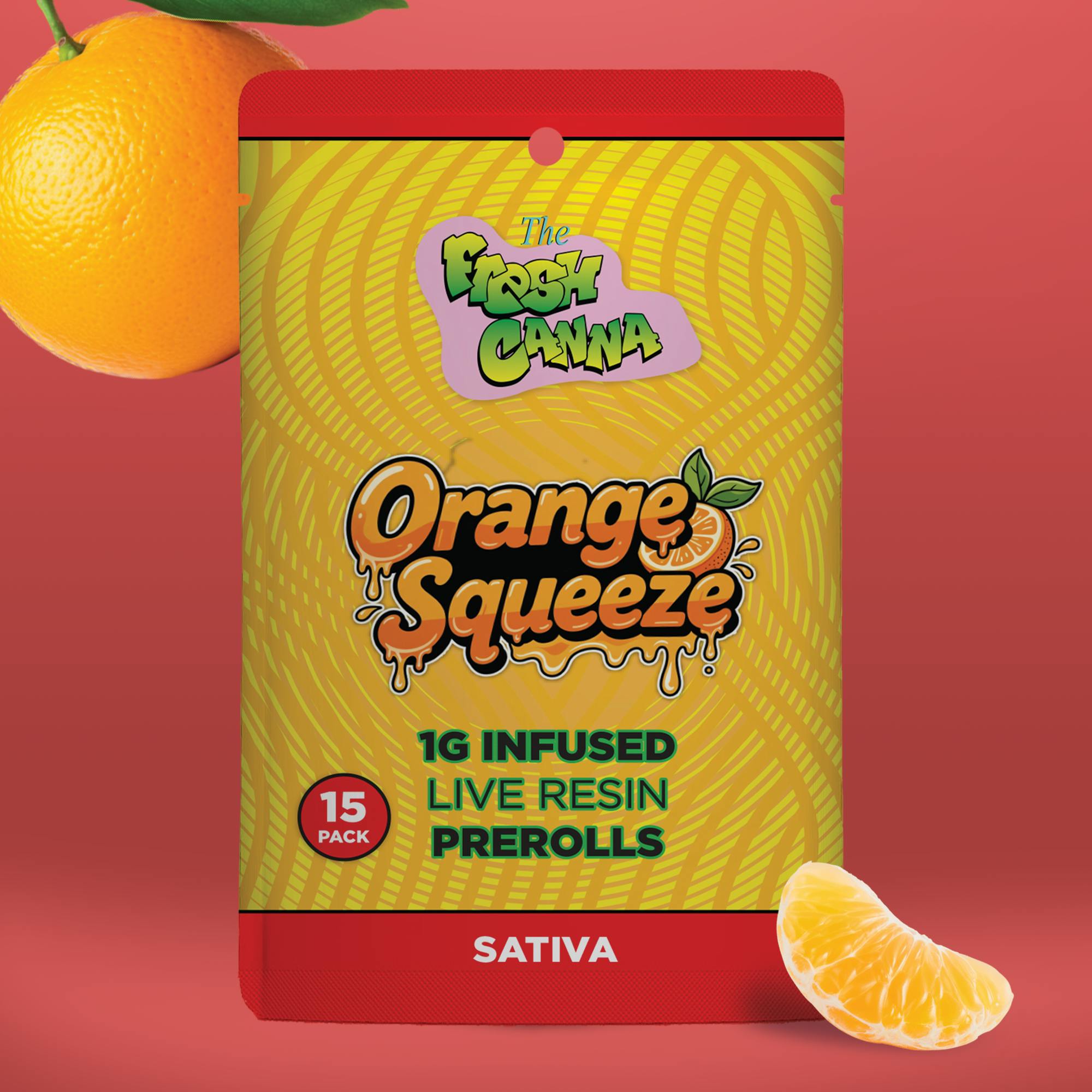 Fresh Canna | 15-Pack Infused Pre-Rolls | Orange Squeeze