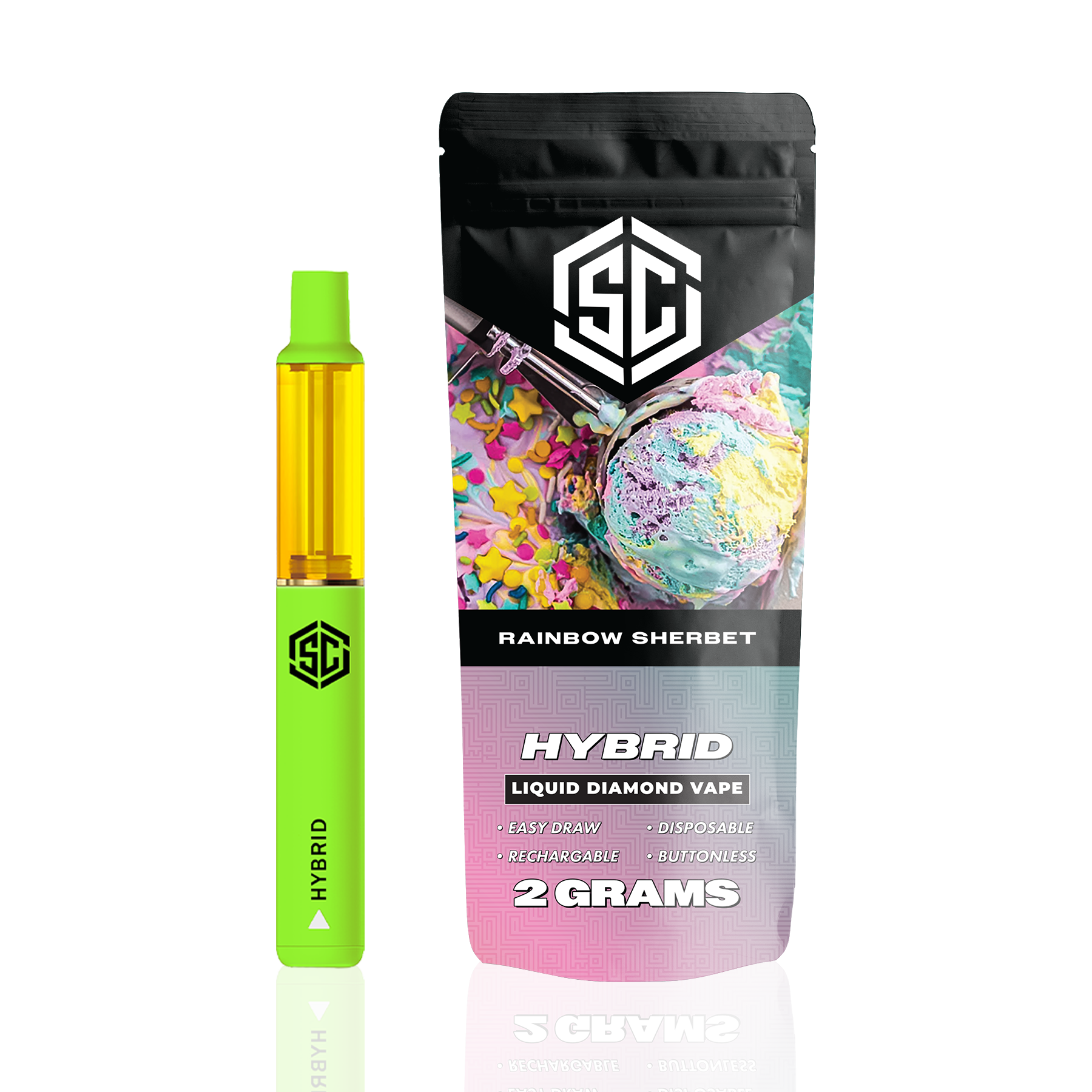 Rainbow Sherbet Liquid Diamonds Disposable