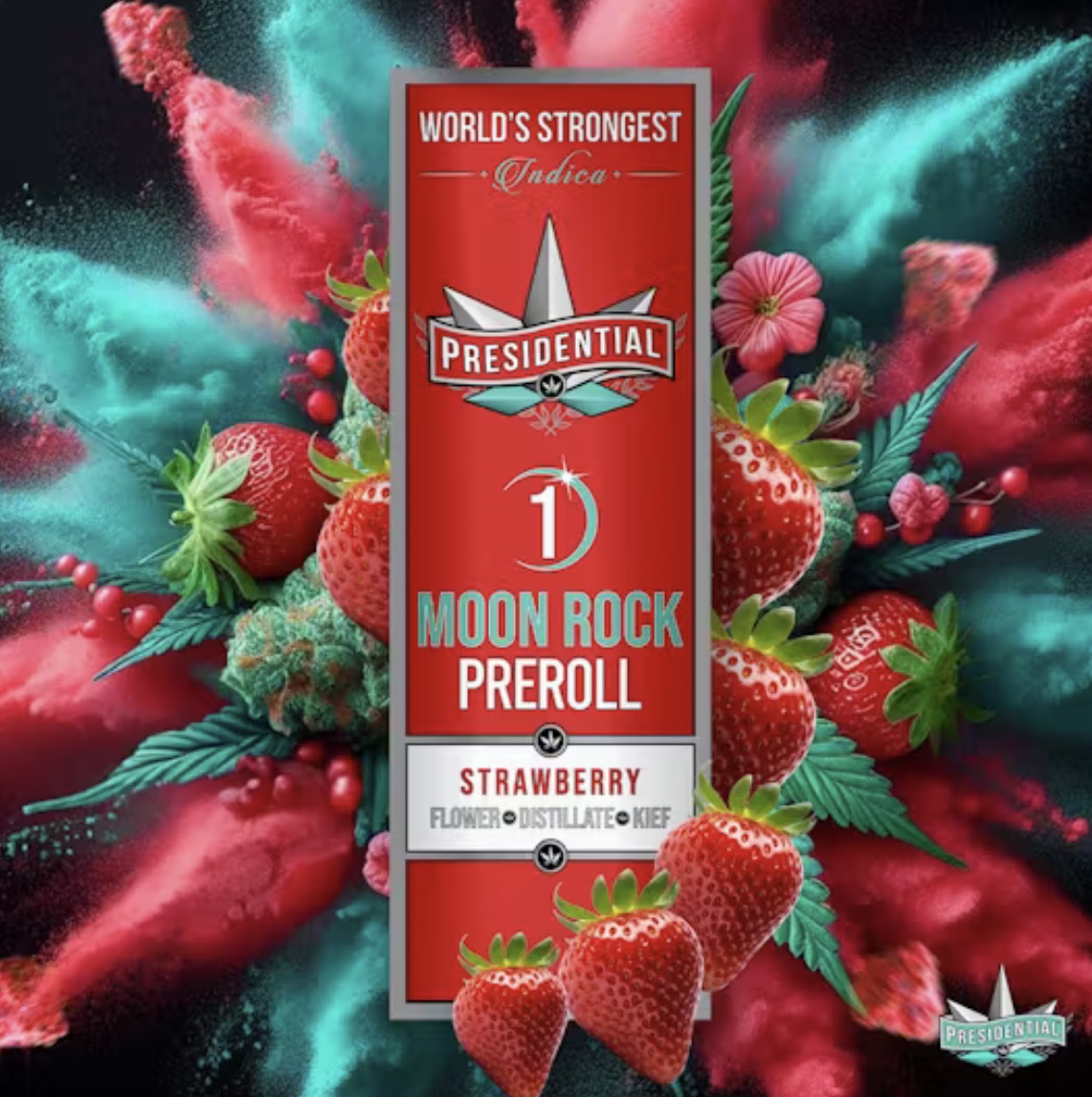 Presidential: Strawberry 1G Moon Rock Preroll
