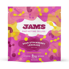 Jams Fast Sour Strawberry Lemonade 50mg Gummies