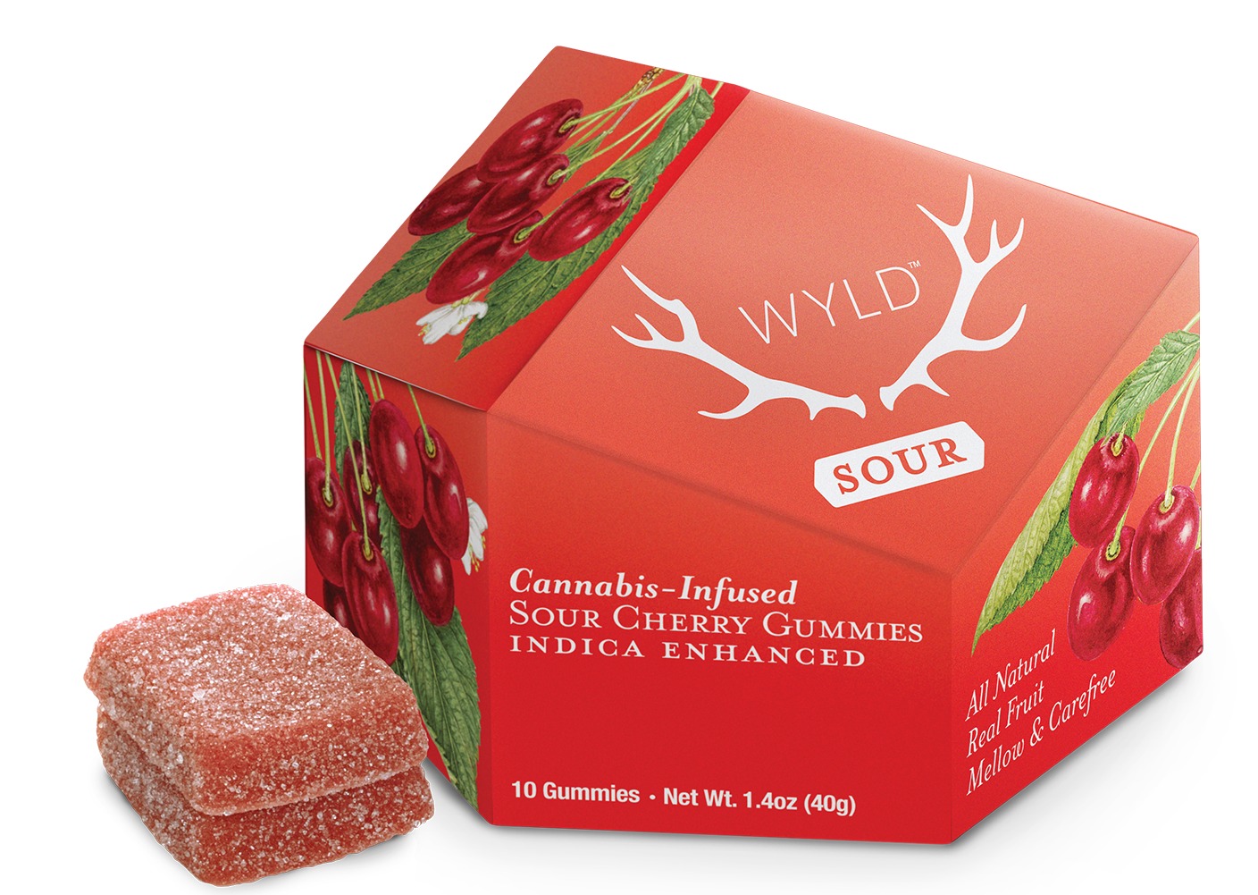 WYLD - EDIBLE (GUMMIES) - 100MG - INDICA - SOUR CHERRY