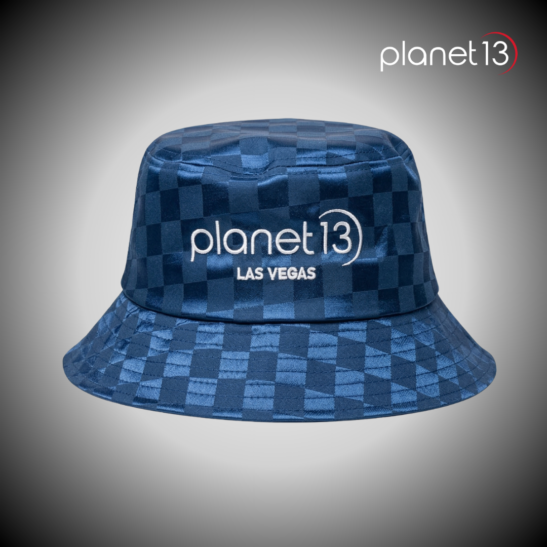Blue P13 Checker Bucket Hat