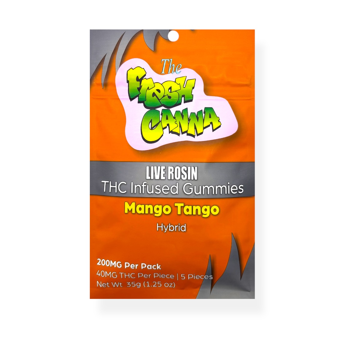 Fresh Canna Mango Tango Live Rosin Gummies 200mg Rec