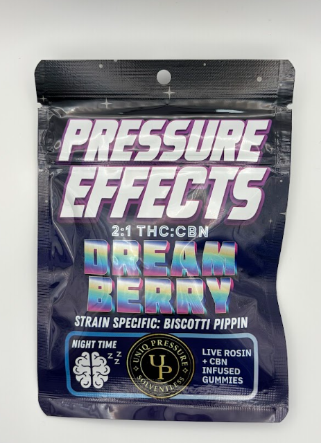 Gummies | Rosin | Dream Berry 2:1 | 200mg THC:CBN | Uniq Pressure Effects