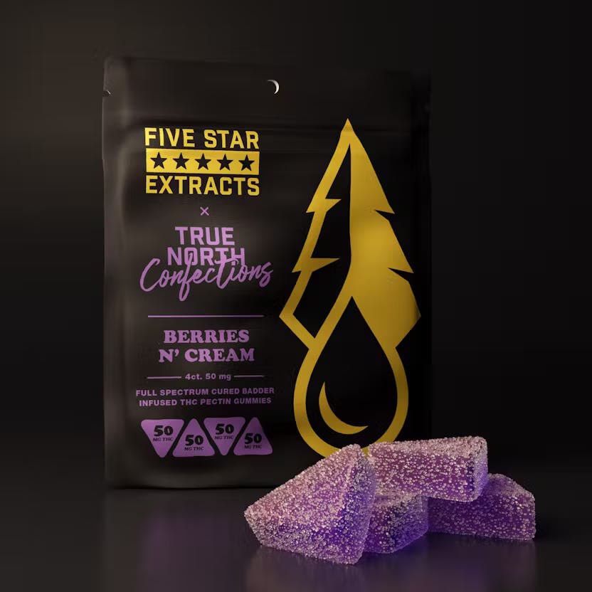 TRUE NORTH | BERRIES & CREAM | FULL SPECTRUM GUMMIES | 200MG