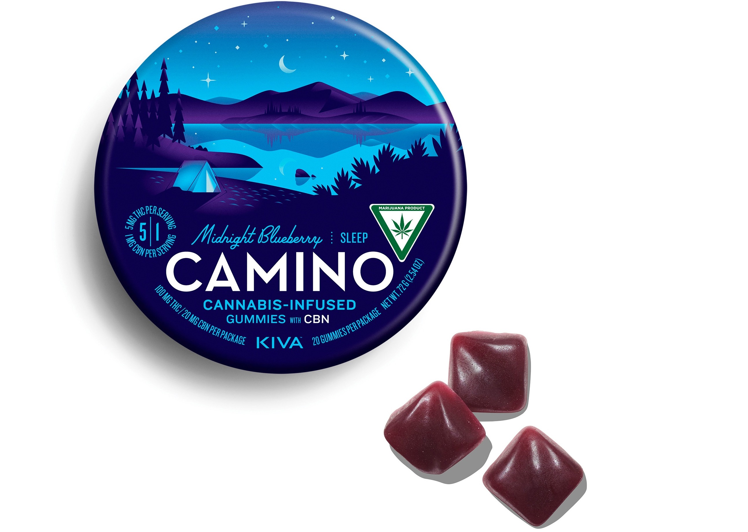 Camino - Gummies - 200mg - 10:2 THC/CBN - Midnight Blueberry