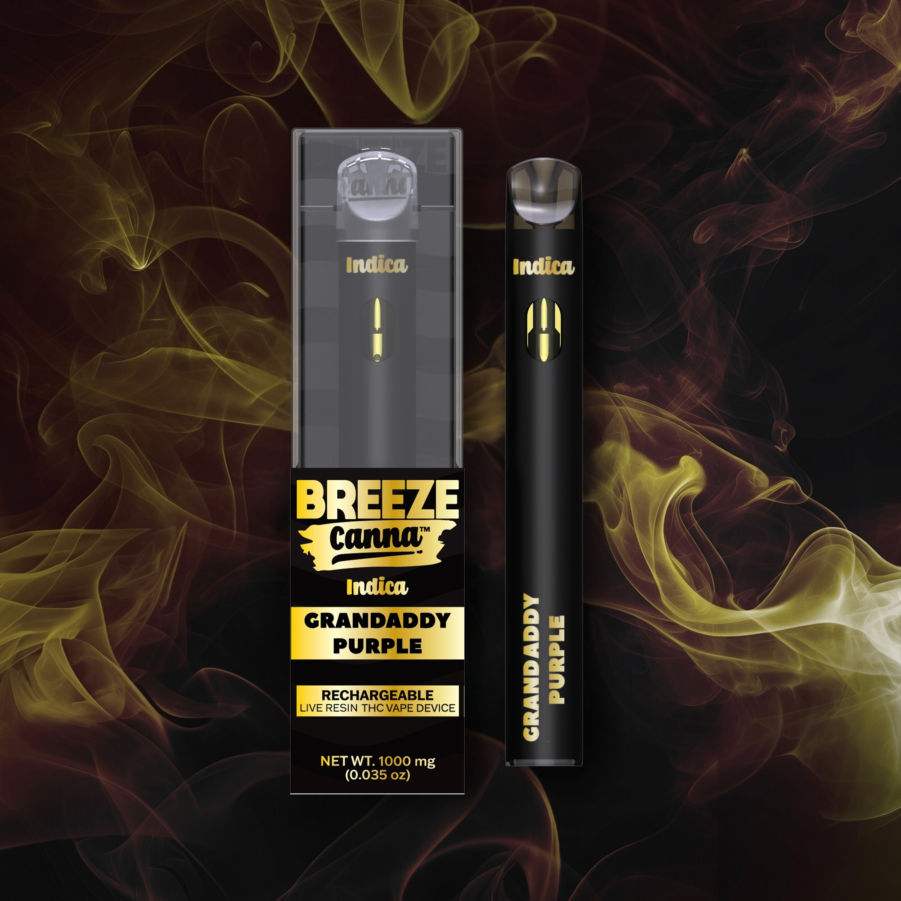 Grandaddy Purple - Indica Live Resin 1g PLUS Vape Device