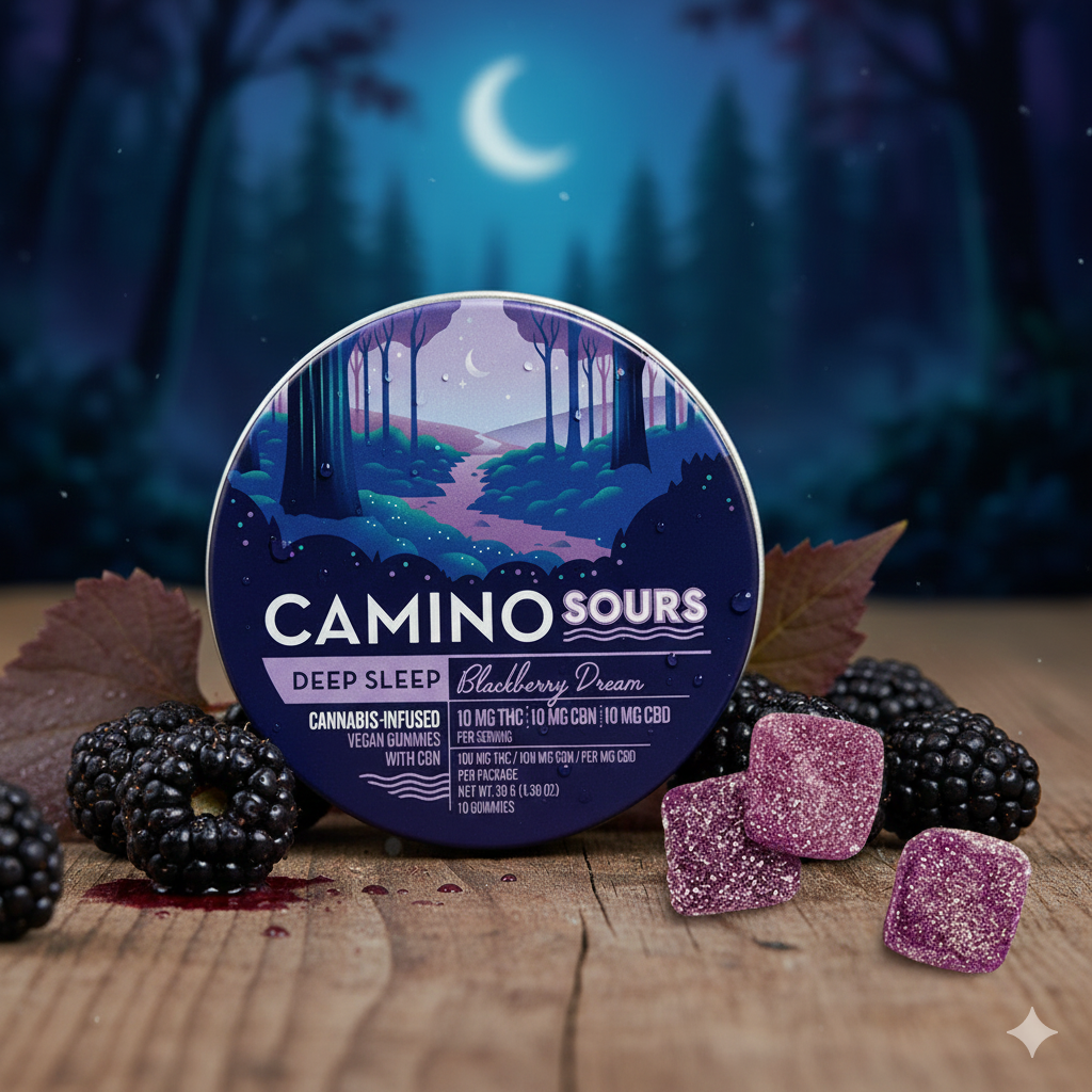 Camino Sours 'Deep Sleep' Blackberry Dream CBN Gummies [10pk
