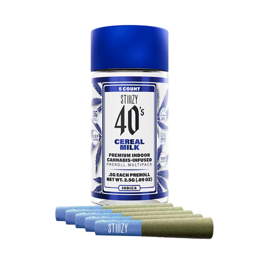 Stiiizy | Cereal Milk | .5G 40's Infused Pre-Rolls 5PK 2.5G