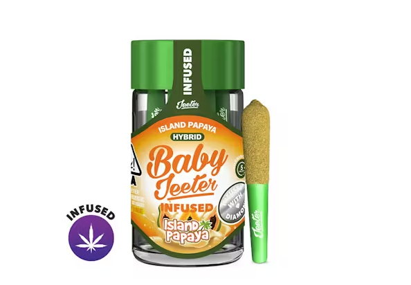 Baby Jeeter Island Papaya Hybrid Infused Pre-Rolls 0.5Gx5PK