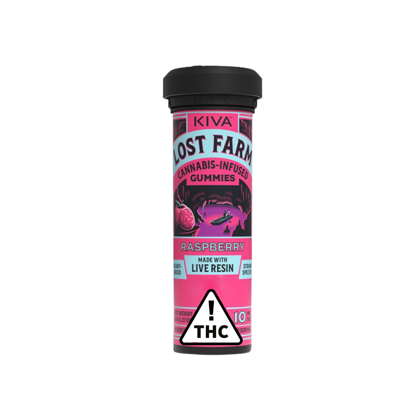 Kiva Lost Farm Raspberry 100mg LR Gummy