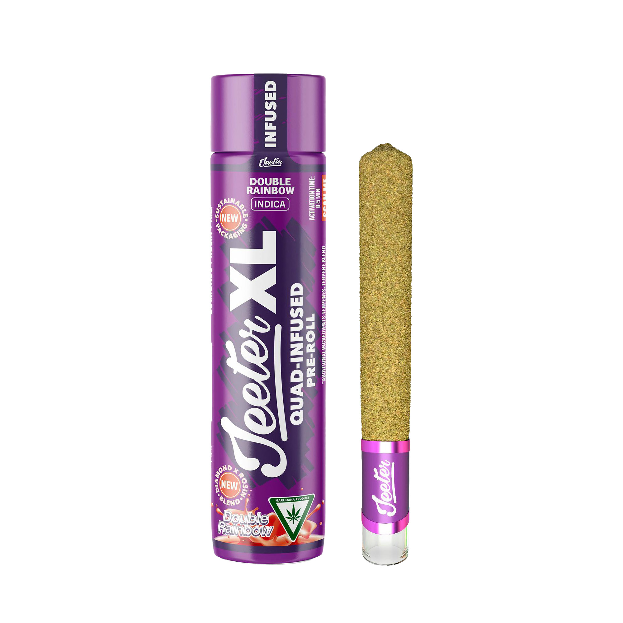 Jeeter XL | 2g Infused Preroll | Double Rainbow