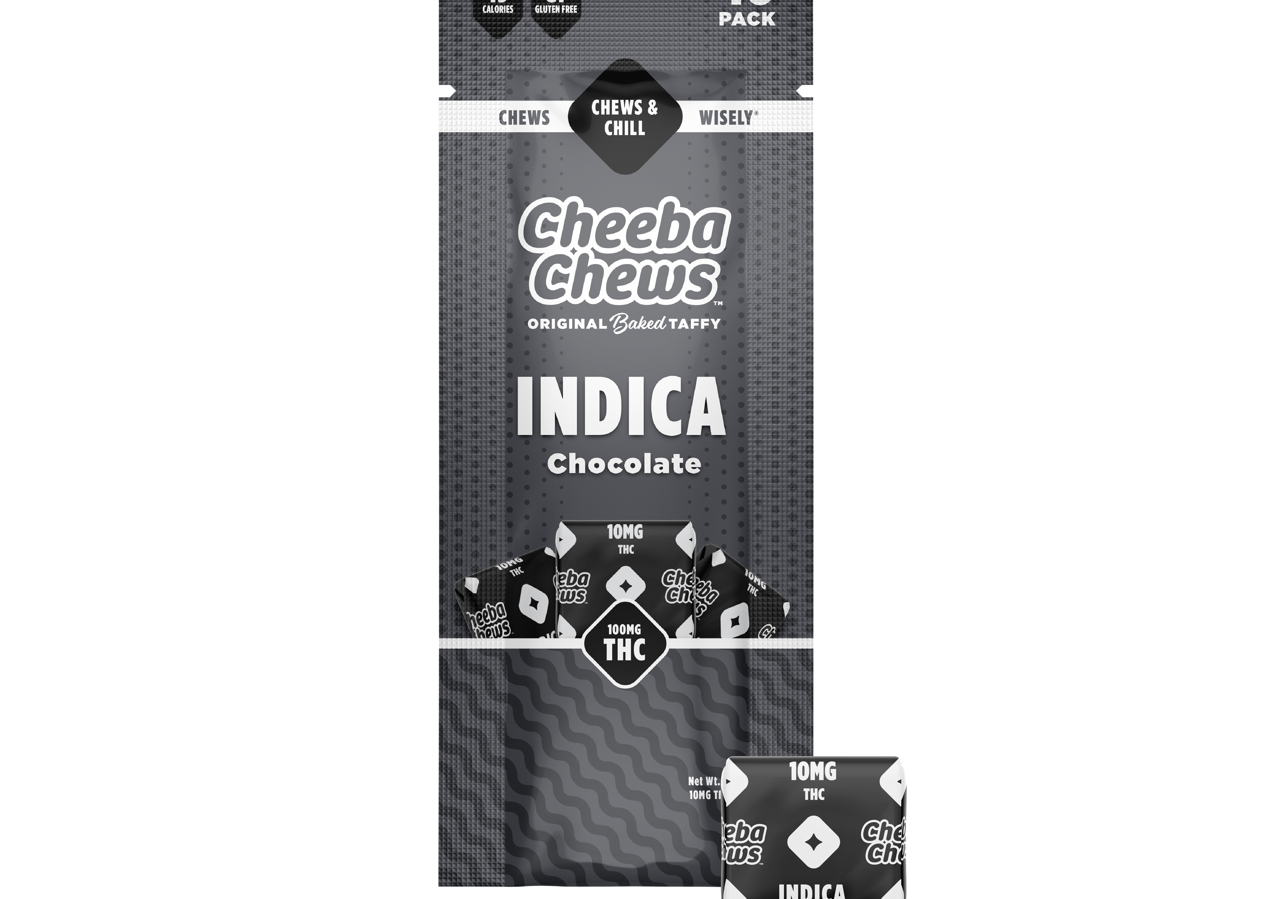 Cheeba Chews | Chocolate Taffy | Indica | 10pk/100mg
