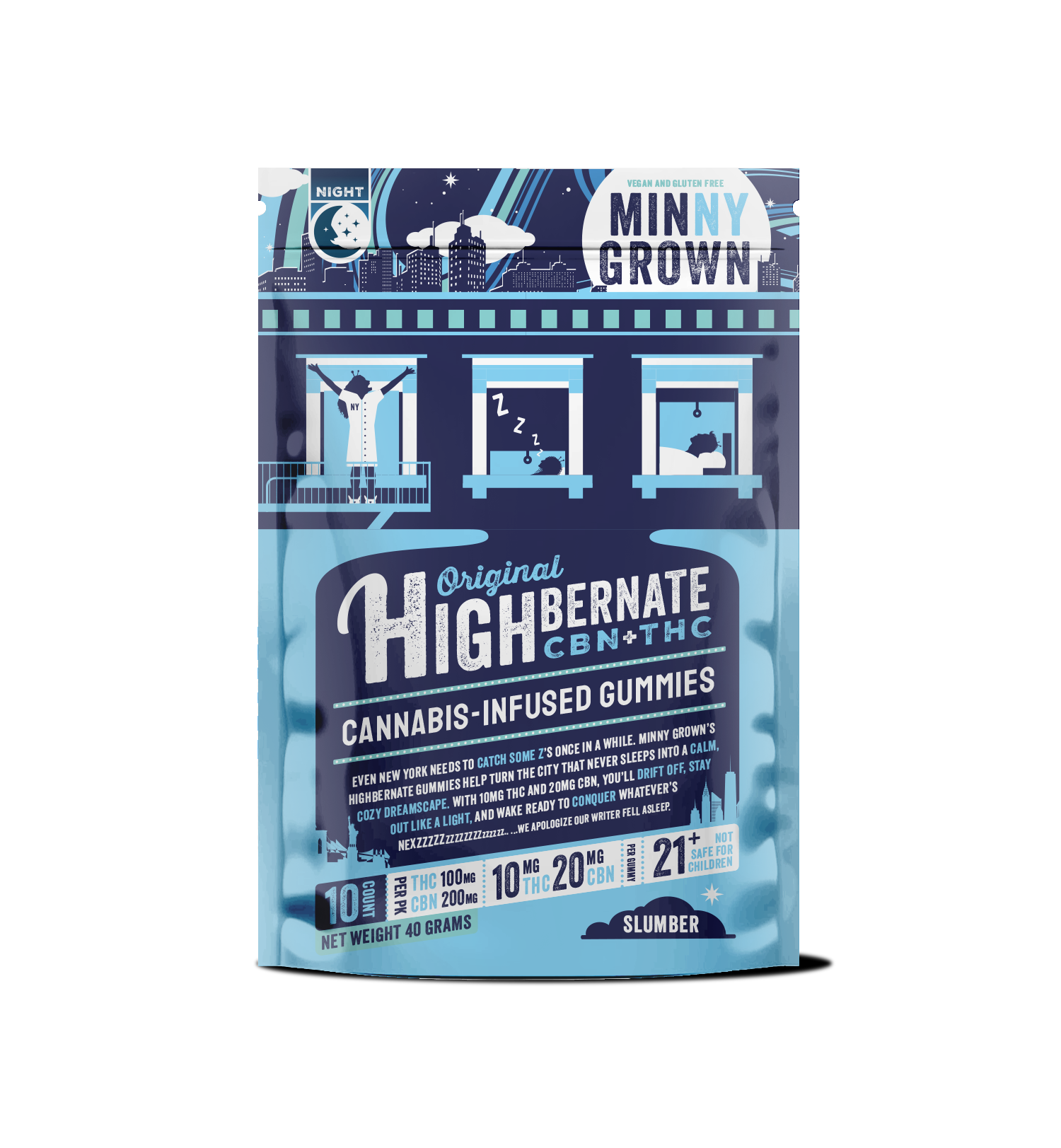 Highbernate Blackberry 1:2 THC:CBN - 100mg