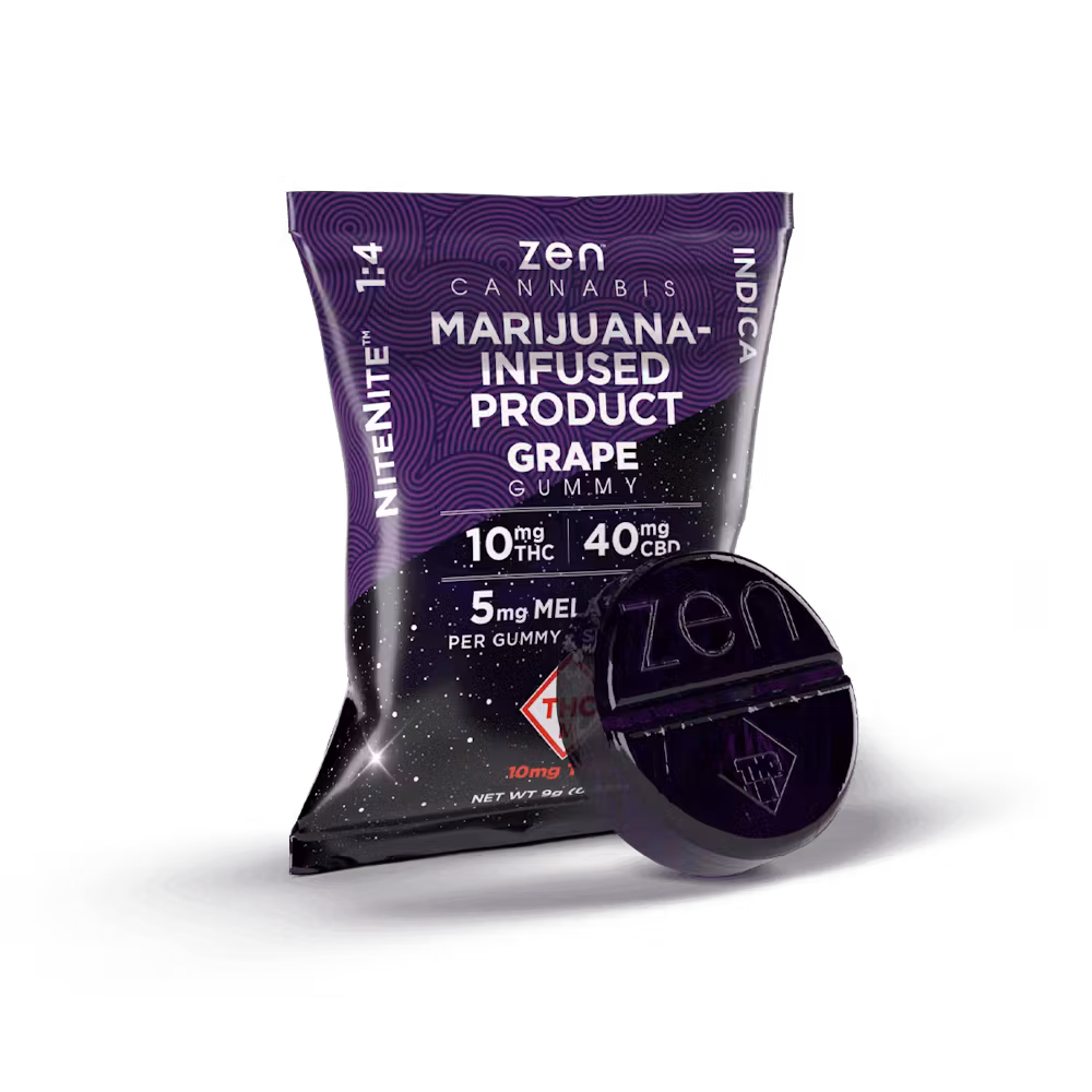 Nite Nite Grape Melatonin Gummies 4:1 CBD:THC | Edibles | 500mg