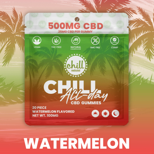 Chill Medicated - All Day Watermelon - CBD Gummies