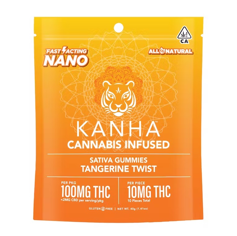KANHA | Tangerine Twist Nano Gummies (10 Pack) | 100mg
