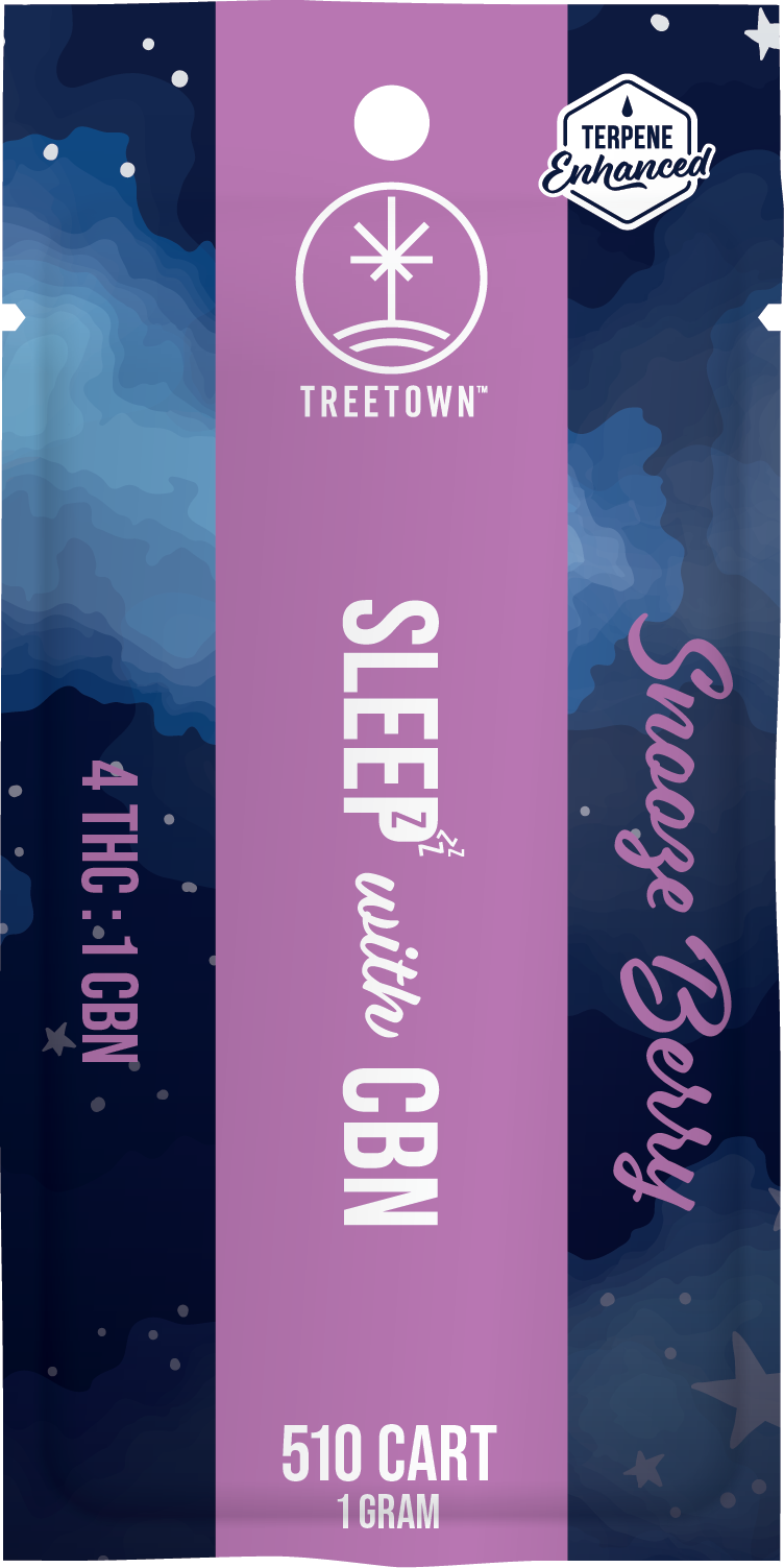 TreeTown | Snooze Berry | 4:1 THC:CBN Sleep 1G 510 Cart
