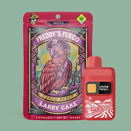 Freddy's Fuego LarryCake (Indica) 1g Cured Resin Disposables