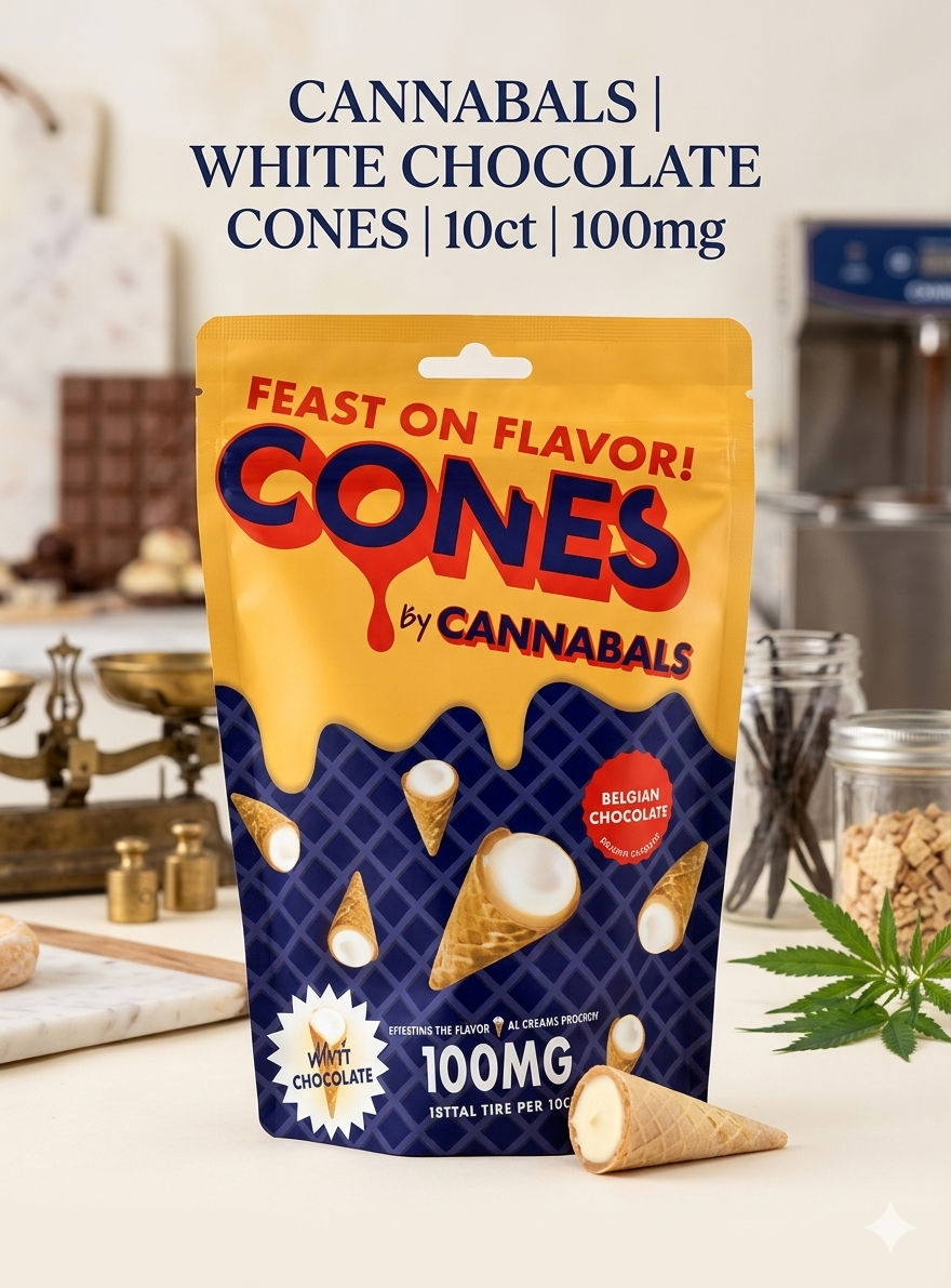 Cannabals | White Chocolate Cones | 10ct | 100mg