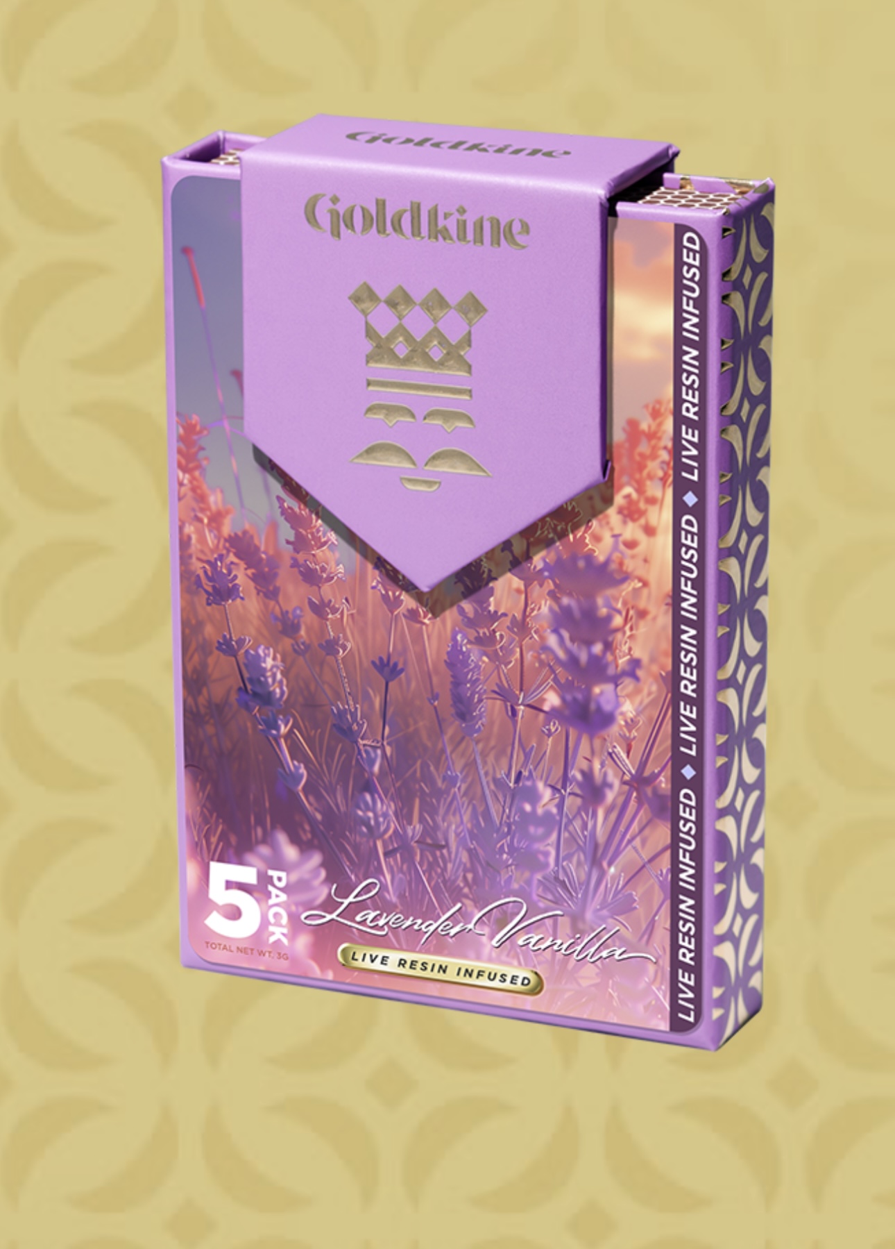 Goldkine: Lavender Vanilla Live Resin Infused (.6g x 5) 5-Pack
