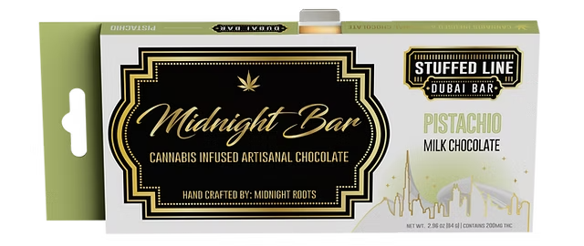 Midnight Roots Bar - Stuffed Dubai Pistachio - 200mg