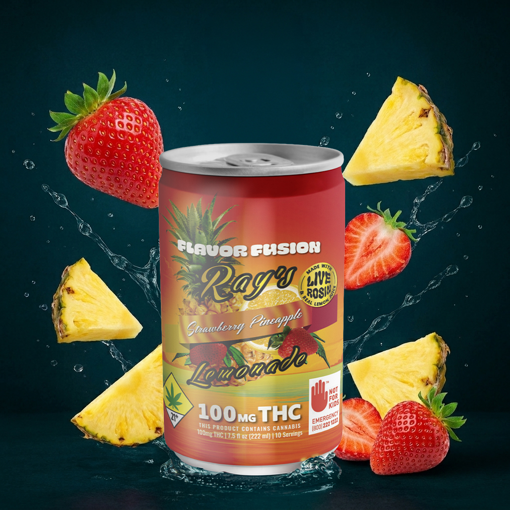 Rays - Solventless Strawberry Pineapple Lemonade 100mg 7.5oz