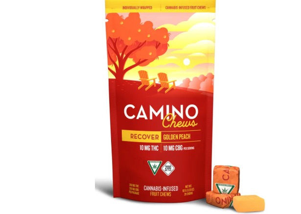 Camino - Golden Peach THC:CBG 1:1 Chew Gummies 10pk - 100mg