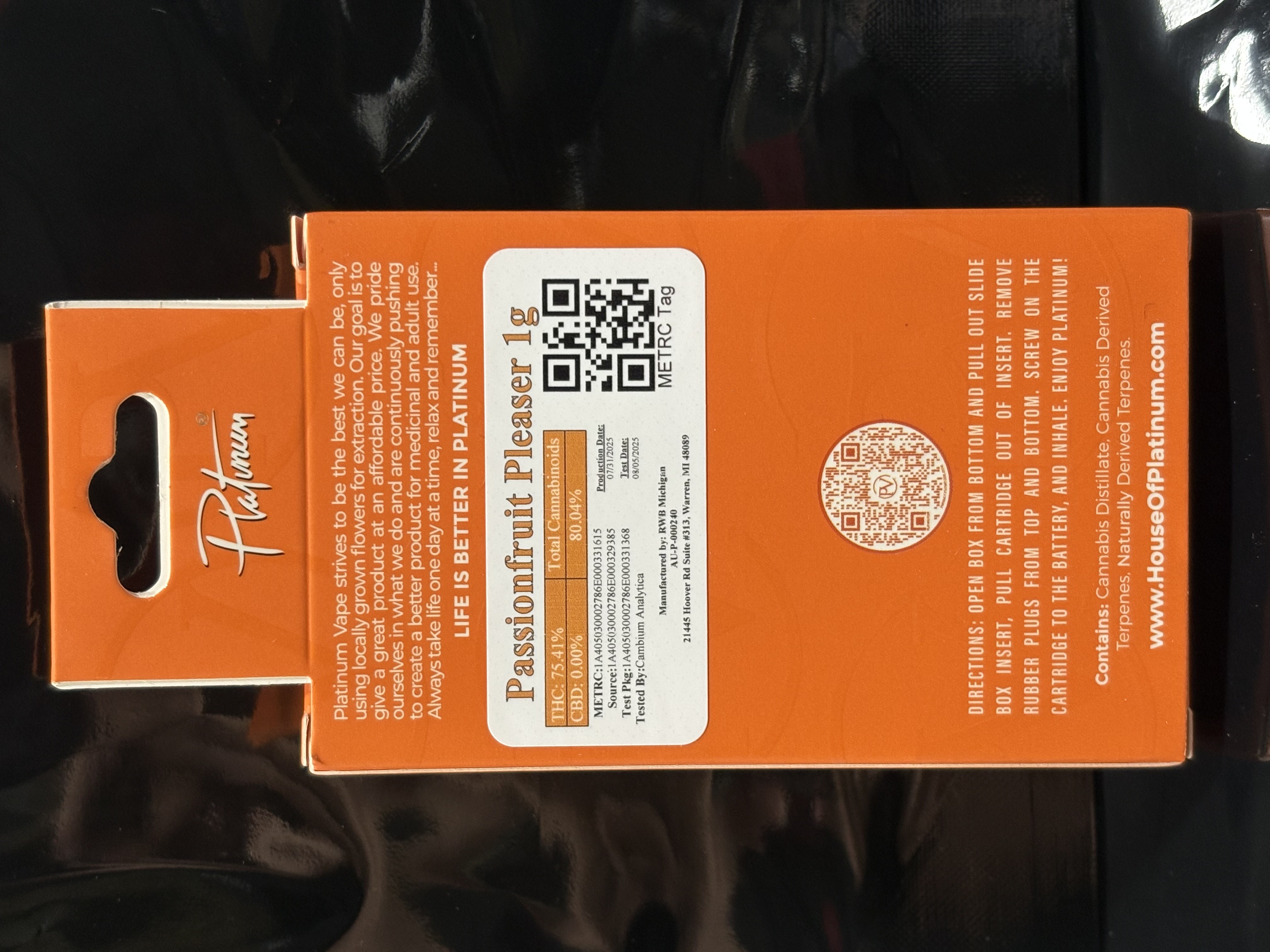 Platinum Vape Passionfruit Pleaser