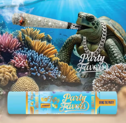 Party Favors | Blue Raspberry Rush 50Fifty Diamond Infused Pre-Roll | 1g