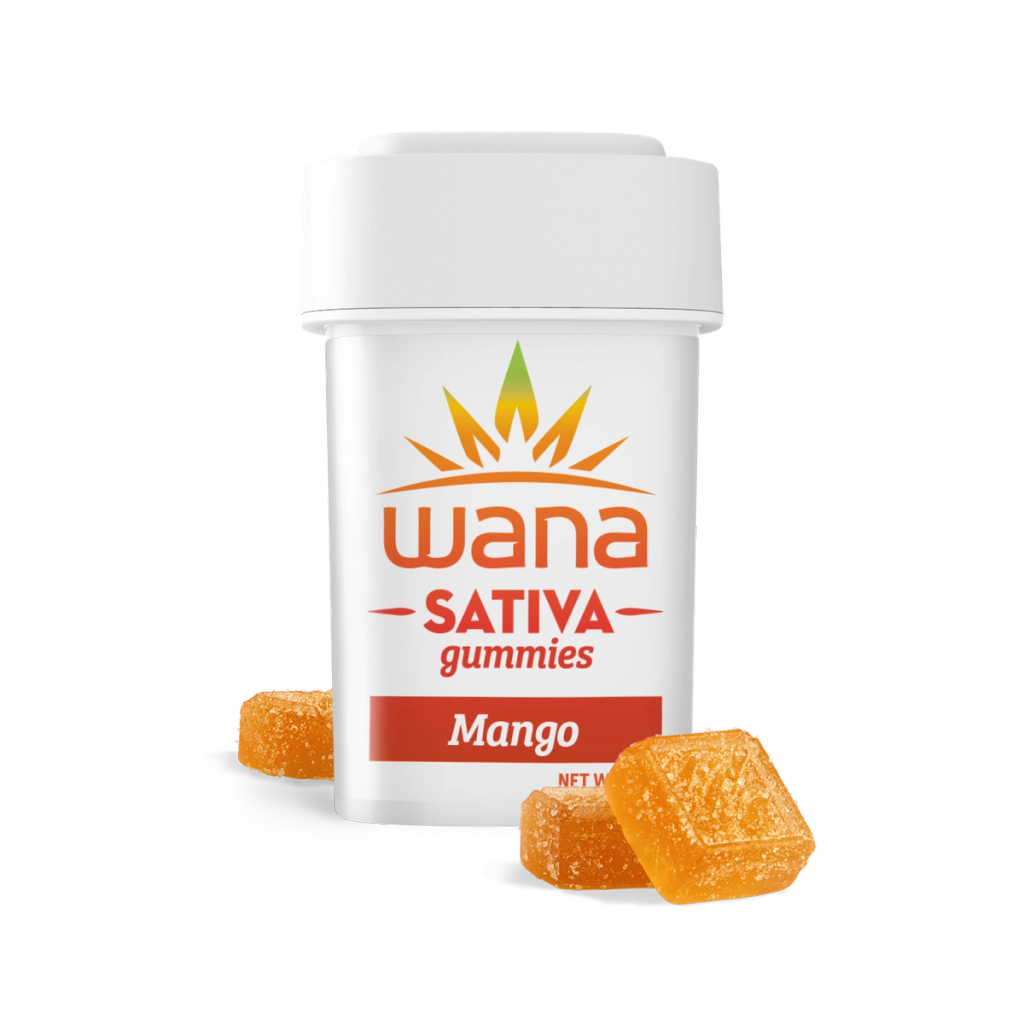 WANA Gummies 100mg: Sour Mango Sativa 10pc