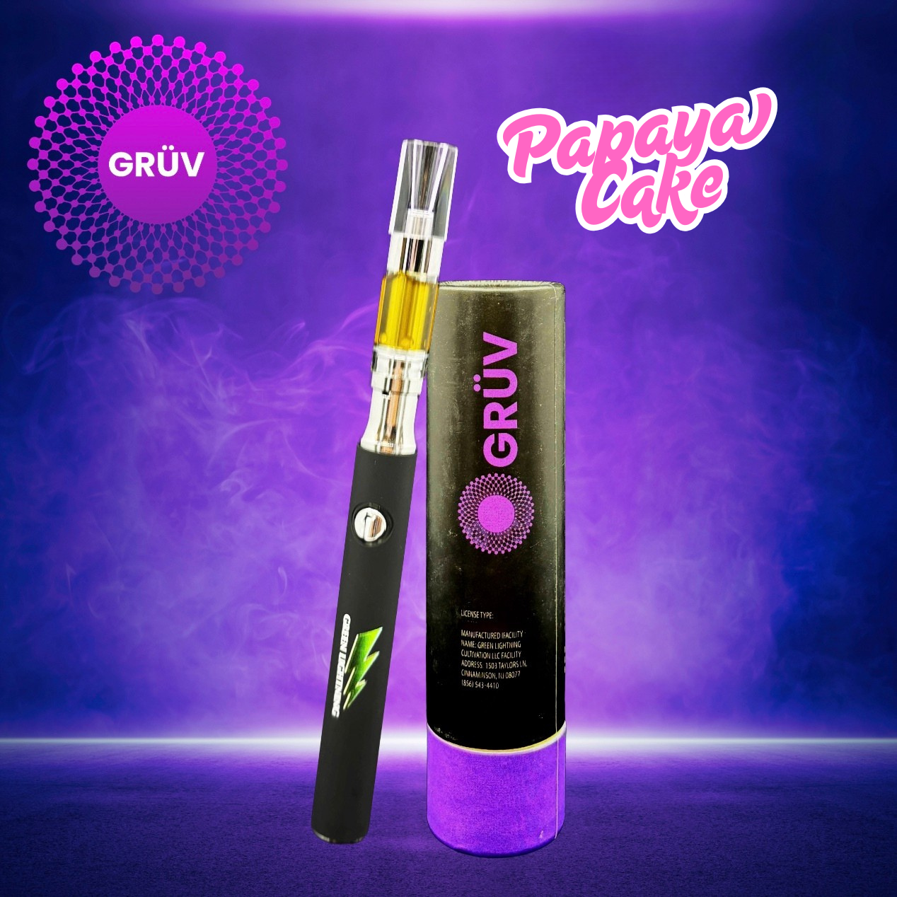 Gruv Live Rosin Cartridge - Papaya Cake