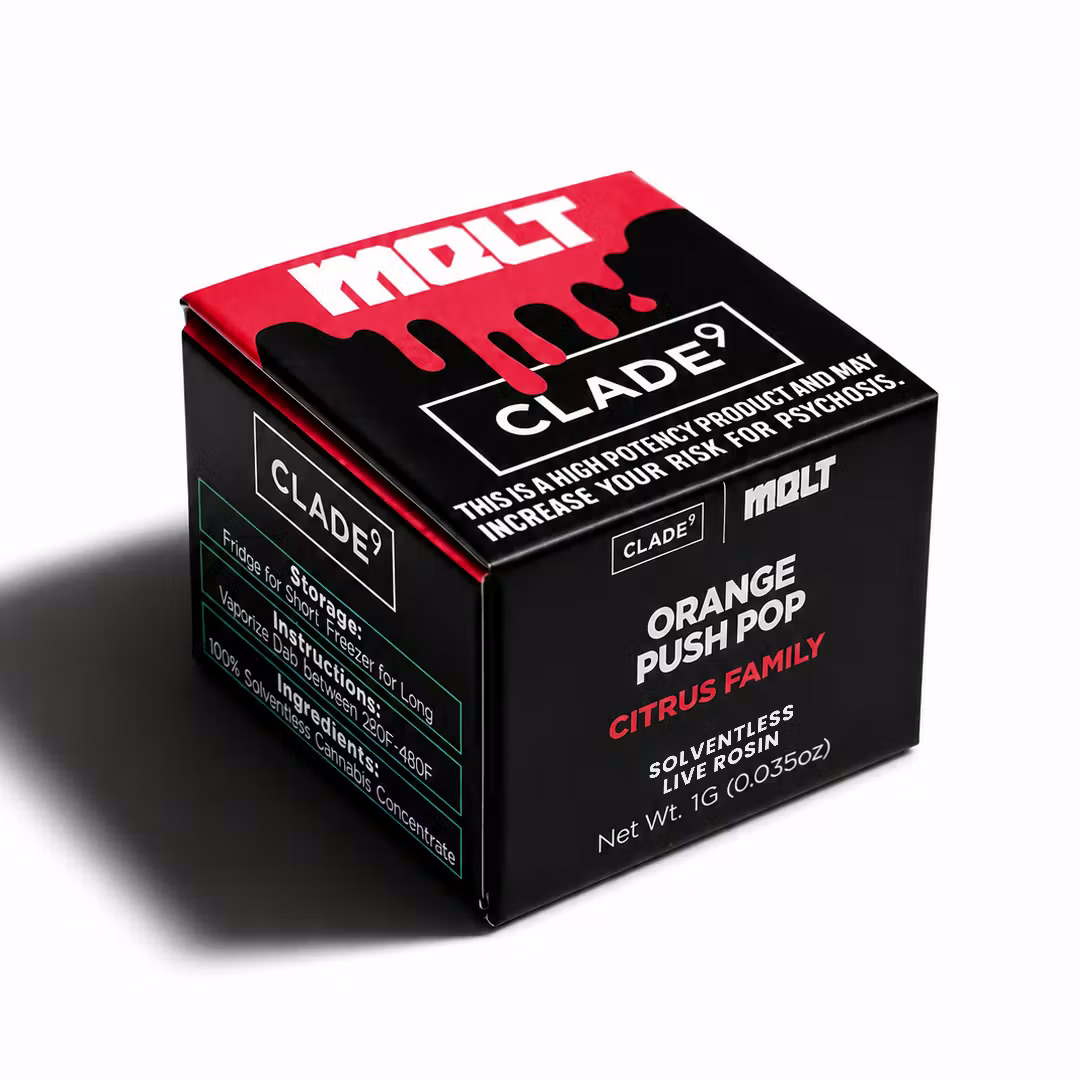 Melt x Clade9 Concentrate 1g Live Rosin- Orange Push Pop