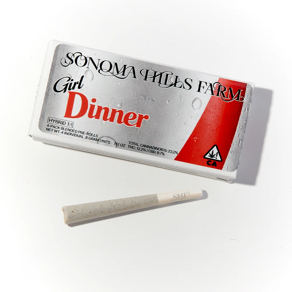 Sonoma Hills - Girl Dinner 1:1 THC:CBD (h) - Pre-rolls - 4pk/3.2g