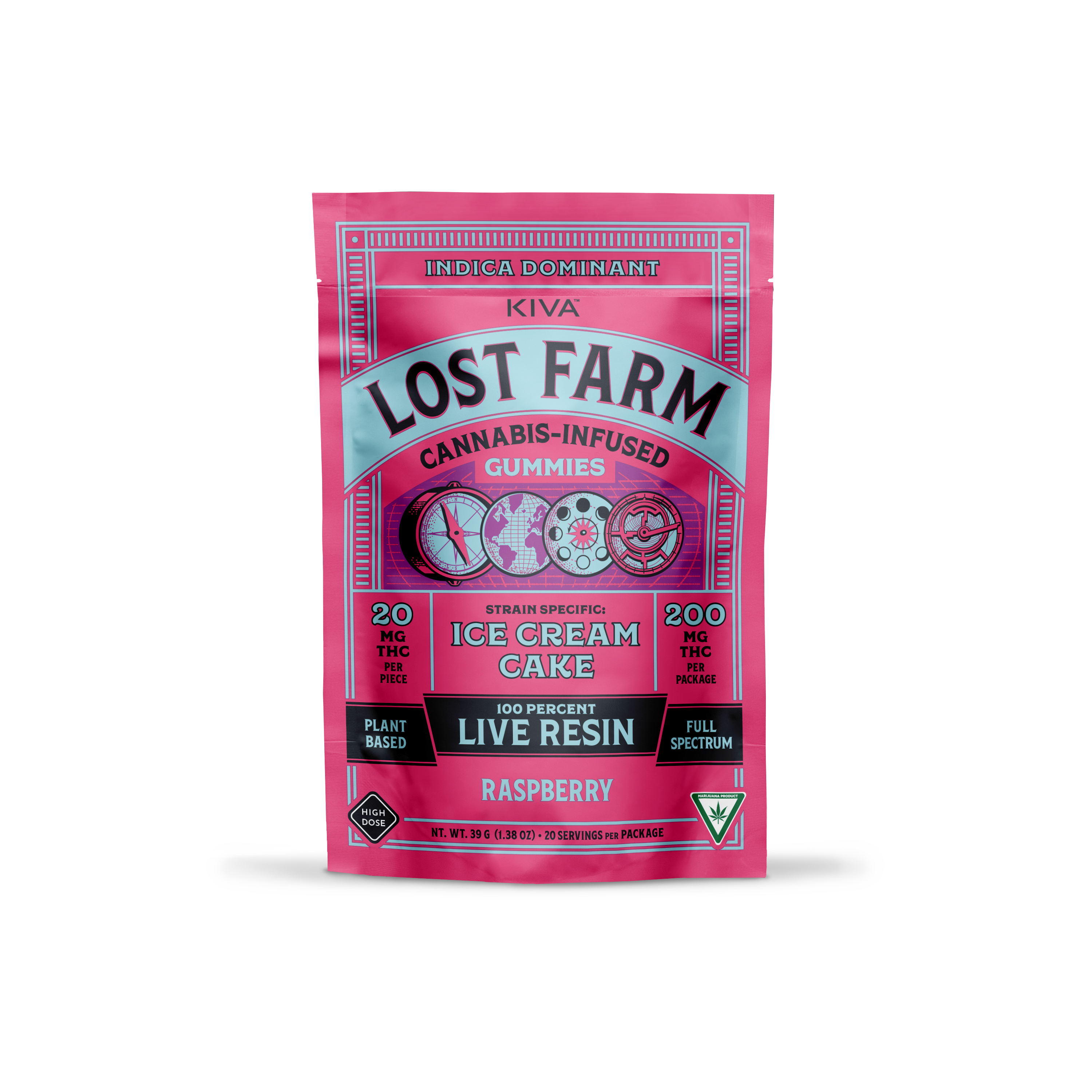 LOST FARM | RASPBERRY x ICE CREAM CAKE | 200mg LIVE RESIN GUMMIES
