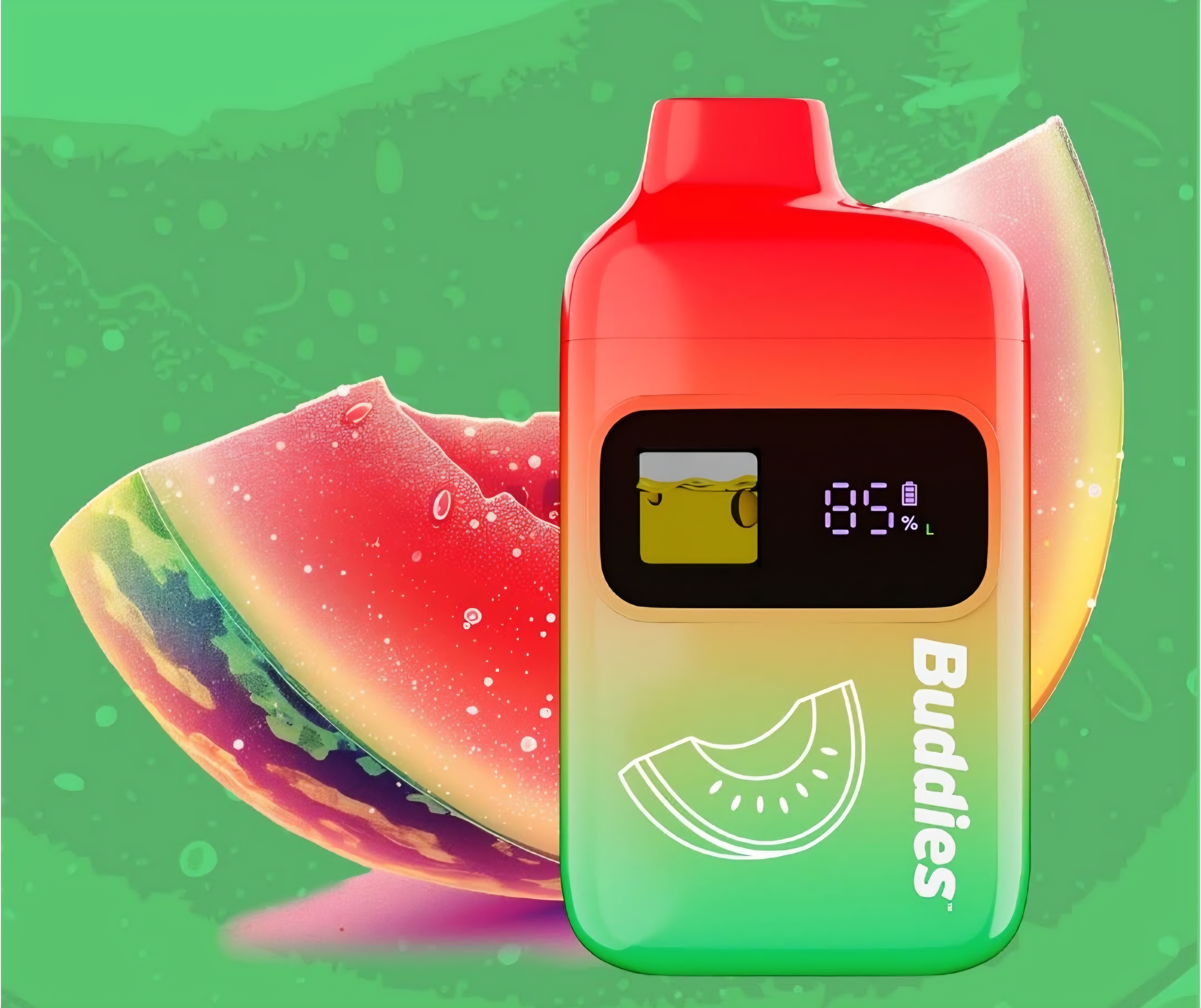 BUDDIES - DISPOSABLE - VAPE DISTILLATE - 2G - WATERMELON KUSH