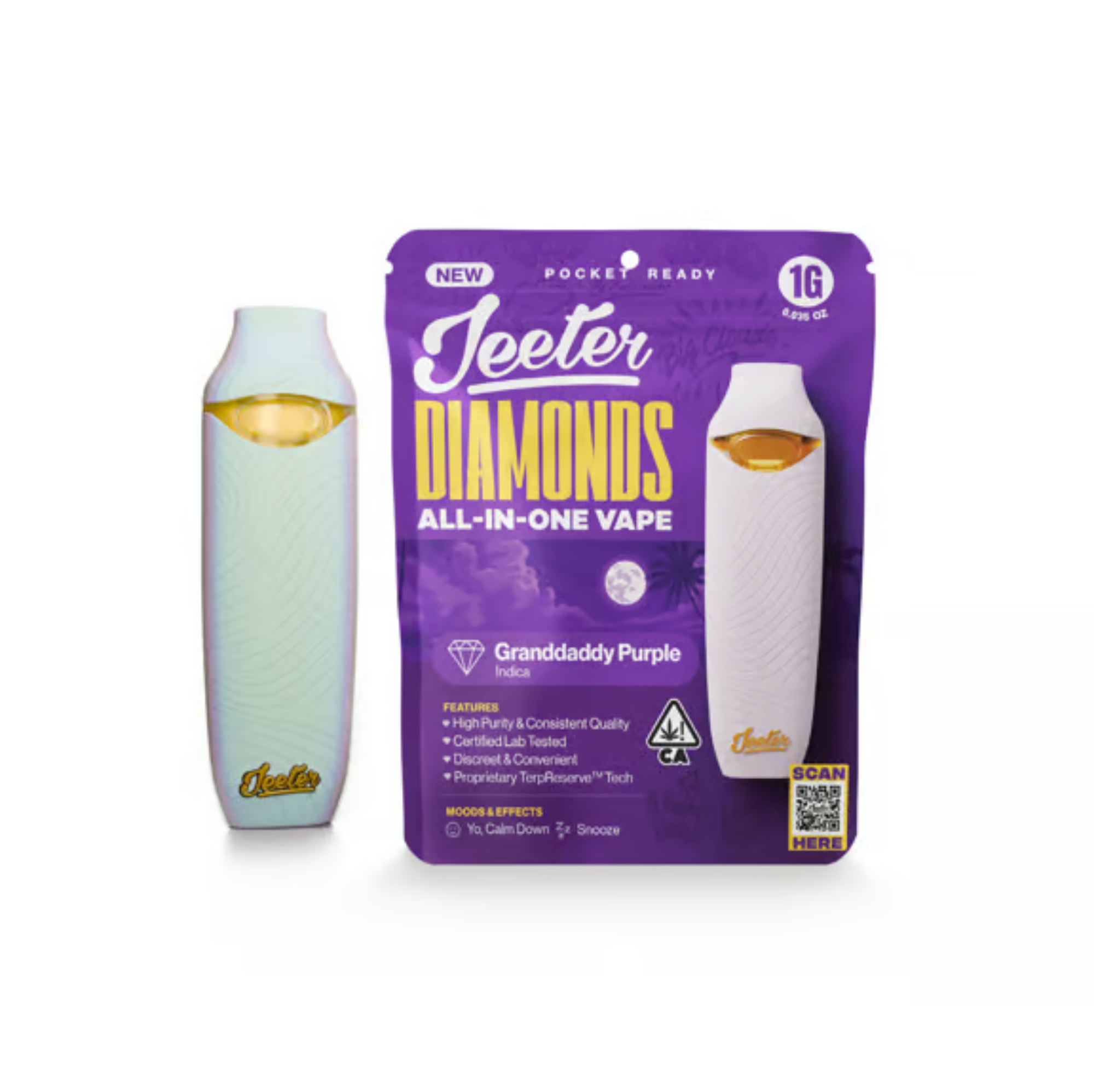 Jeeter Grandaddy Purp Live Diamonds Vape