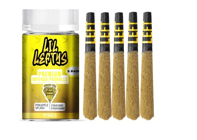 Left Coast - Pineapple Splash Diamond Infused Preroll 5pk - 3.75g