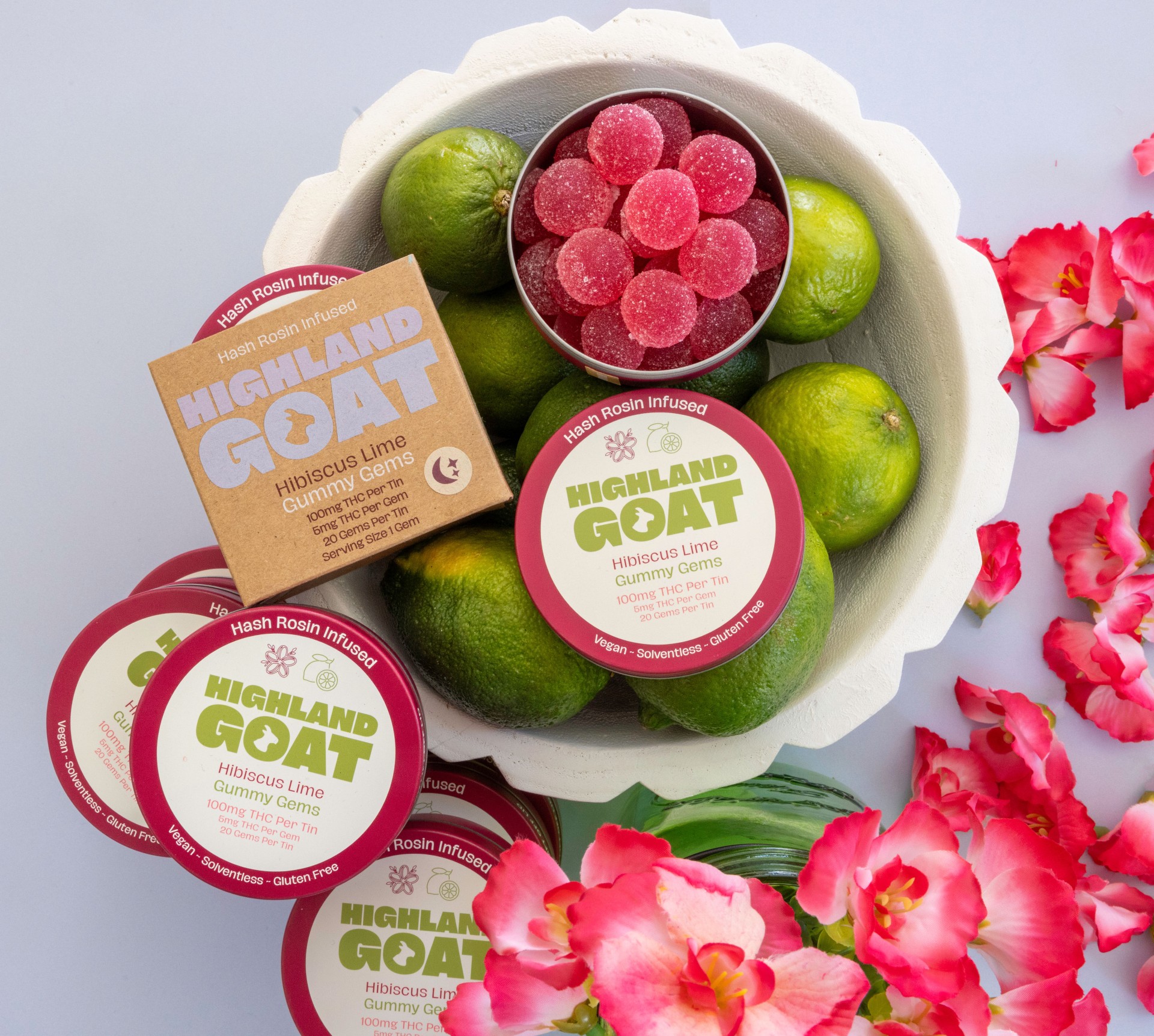 Hibiscus Lime | 20pk Live Rosin Gummy | 100mg