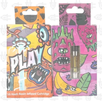 PLAY | Orange Push Pop | Hash Infused Distillate Vape Cart | 1g | Hybrid